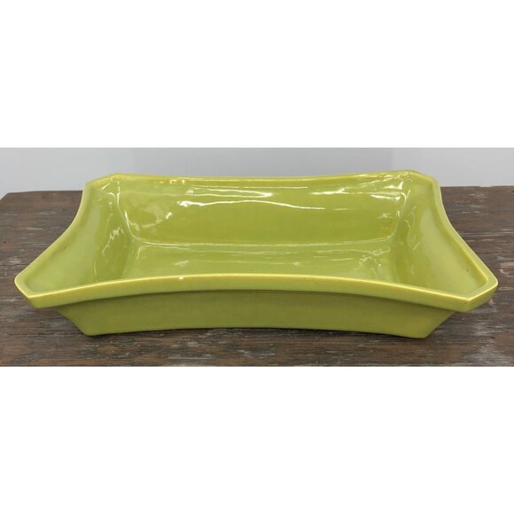 Vintage Green Ceramic Serving Dish 10X7 Kitchenware Tableware Decor - Picture 7 of 11